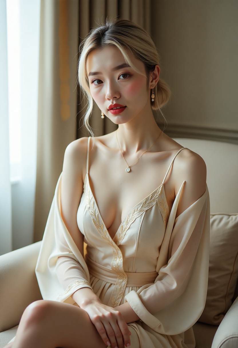 年轻人陪长辈练习手机视频通话